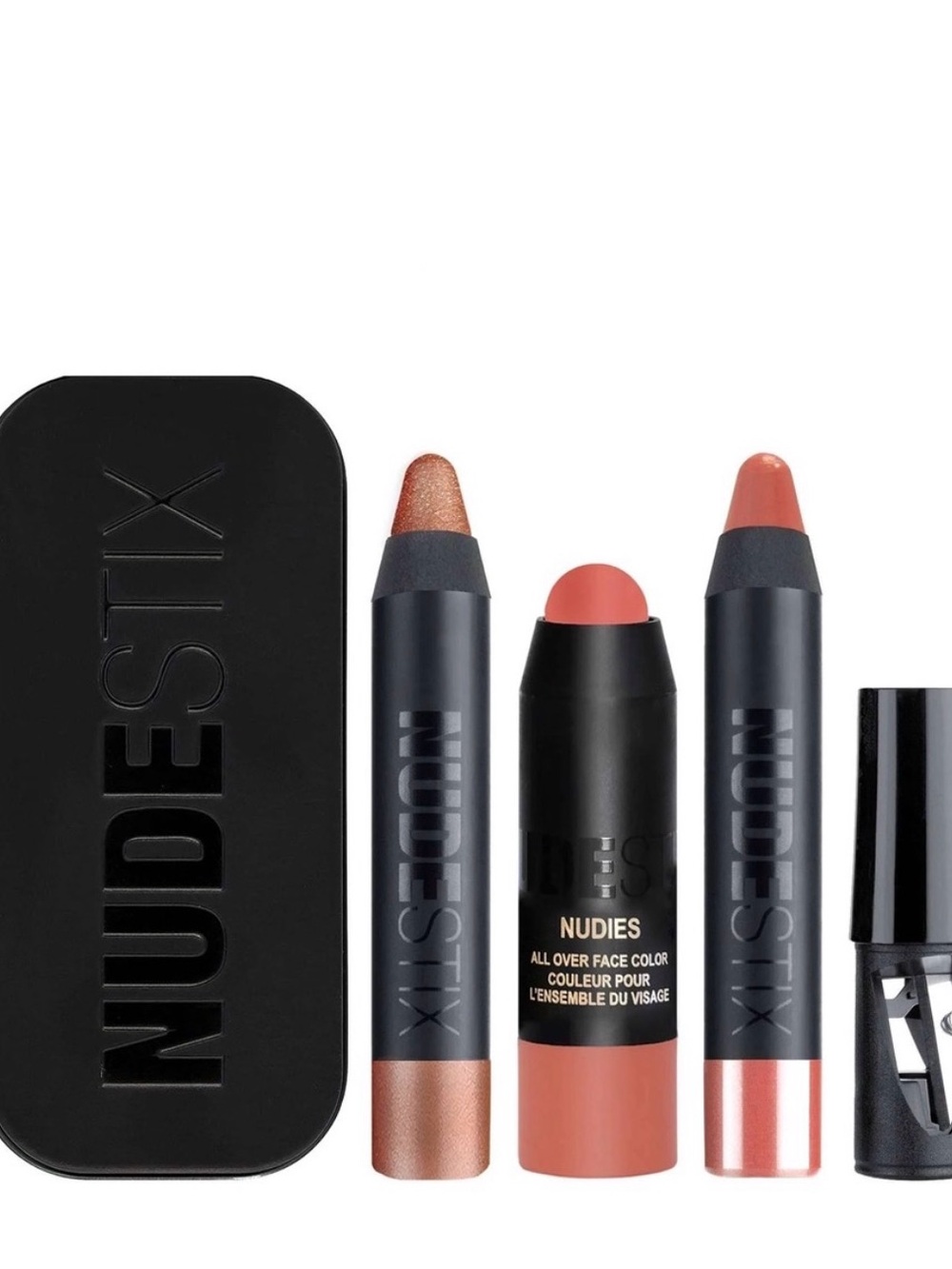 NUDESTIX Mini Sunset Nudes Kit - Eyes Lips Face w/ Sharpener